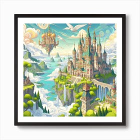 Castle In The Clouds 6 Art Print