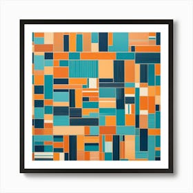 'Orange And Blue' Art Print