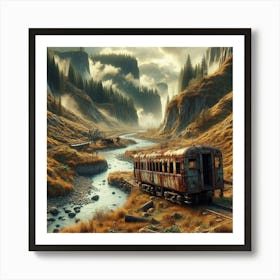 Train In The Mountains 2 Art Print