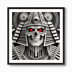 Samurai Skull 1 Art Print