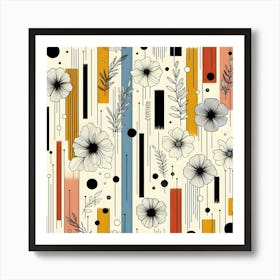 Abstract Floral Pattern Art Print