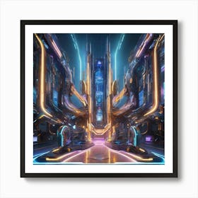 Futuristic Space Station Art Print