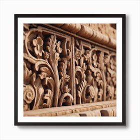 Carved Pillars Of A Temple Art Print