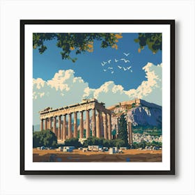 A Temple Of Olympian Zeus In Athens Lofi Illustr 1720008886 4 Art Print