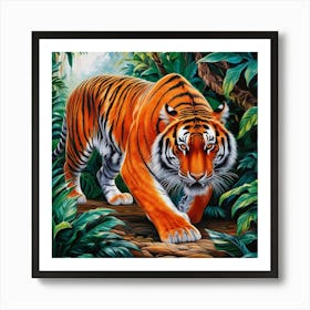 Tiger In The Jungle 1 Art Print