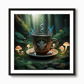 Fairy Coffee Cup 2 Art Print