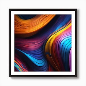 Abstract striped Colorful  Art Print