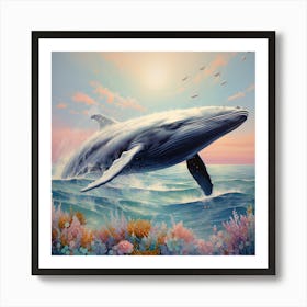 Whales Art Print