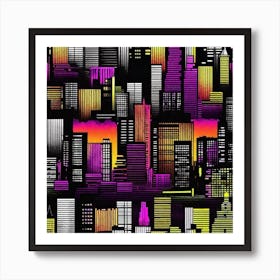 City Skyline 4 Art Print