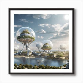 Futuristic City 119 Art Print