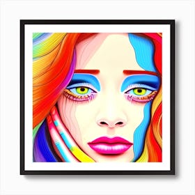 Colorful Girl 1 Art Print