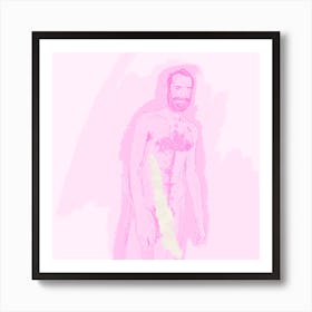 Man In Pink Art Print