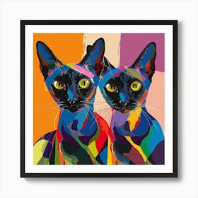 Kisha2849 Burmese Cats Colorful Picasso Style No Negative Space E986c00a 092d 4c15 A287 Be0b0052f9a8 Art Print