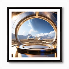 Futuristic Spaceship 42 Art Print