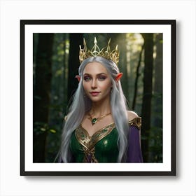 Elf In The Woods Art Print