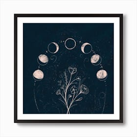 Moon Phases Art Print