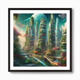 A.I. Blends with nature 4 Art Print