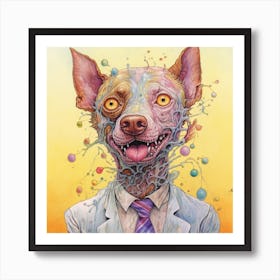 Dog In A Suit 1 Art Print