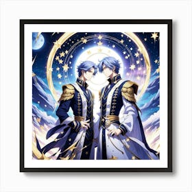 gemini twins Art Print