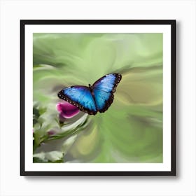 Blue Butterfly Art Print