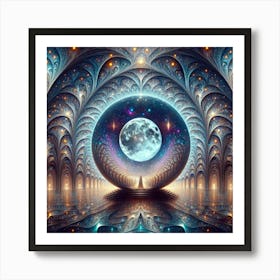 Moon At The End Of The Staircase Art Print