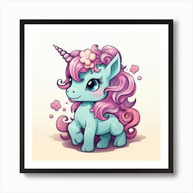 Cute Unicorn 624 Art Print