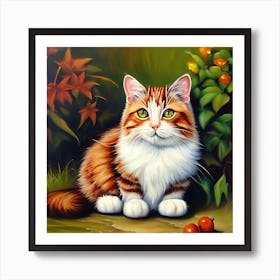 Moggie Kitten Art Print