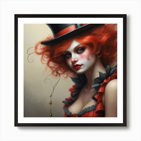 whimsical fairy clown Art Print