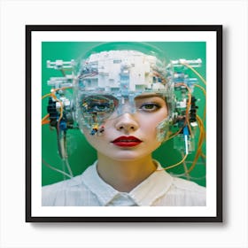 Futuristic Woman Art Print