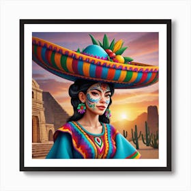 Mexican Woman 15 Art Print