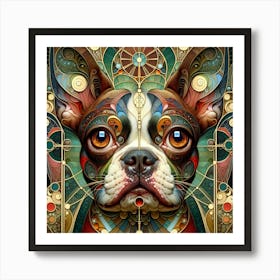 Zoë is a Boston Terrier Art Print