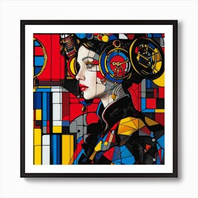 Stained Glass Painting 3 Art Print