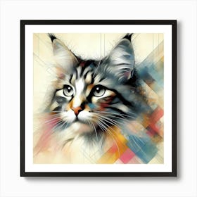 Feline Cat Creative Artwork Illustration 98 Art Print