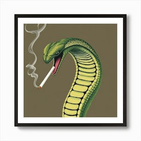 Cobra Smoking Cigarette Poster