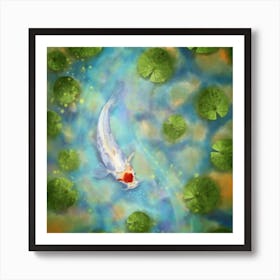 Koi Carp 1 Square Art Print