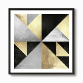 Golden geometry 8 Art Print