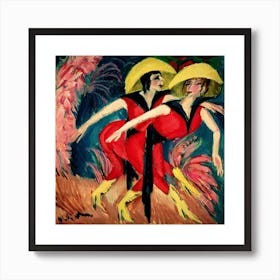 Dancers In Red Art Print