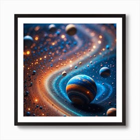 Nebula And Planets Art Print