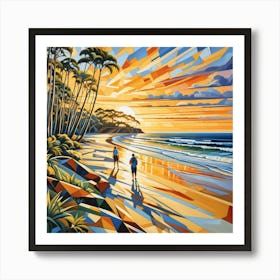 Fraser Island Australia Cubism Art Art Print