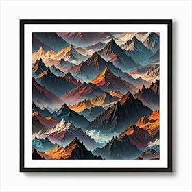 Mountain Ranges Art Print