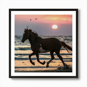 Bald Horse Art Print