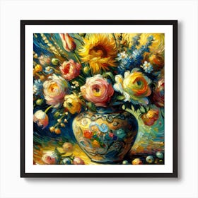 Sunflowers In A Vase - Van Gogh Wall Art Art Print