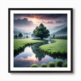 Landscape Painting 66 Art Print