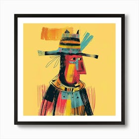 Peruvian Inca Man In A Hat Art Print