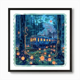 Train In The Forest Art Print