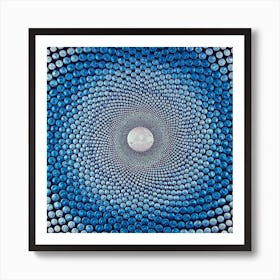 Blue Portal Square Art Print