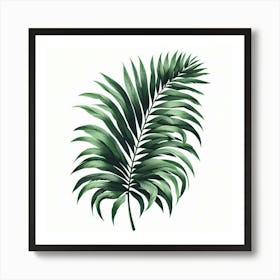 Tropical green palm leaf 6 Art Print