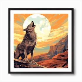 Howling Wolf Art Print