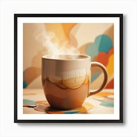 Coffee Cup With Steam 25 Art Print