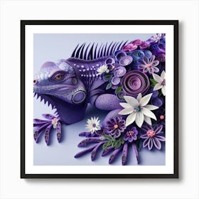 Purple Iguana Art Print